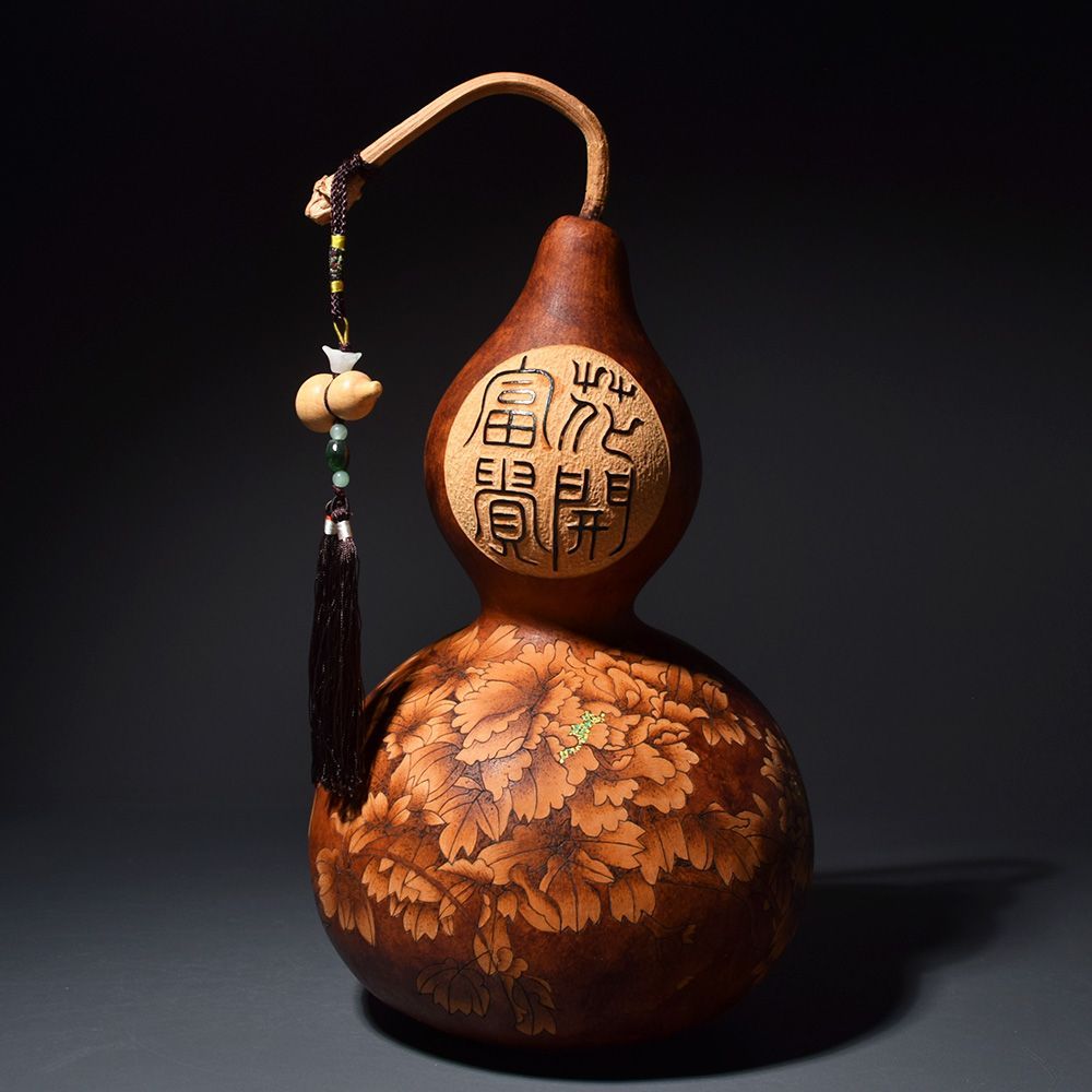 DT731 瓢箪纏蒔絵 四方盆 美品 木地蒔絵茶箱 瓢箪高蒔絵 内梨地 蟹に