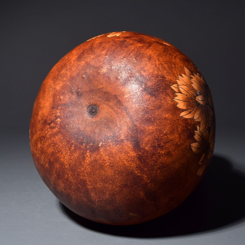 台湾 杉林葫蘆工藝行 何明賢 瓢箪 ひょうたん 烙画 置物 茶道具 時代