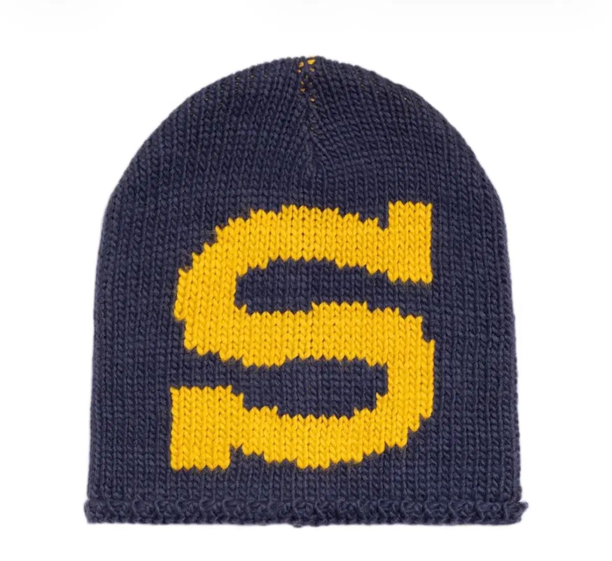 STUSSY ニット スカルキャップ BY LEE S ネイビー 耐久性 ニット帽 ビーニー 