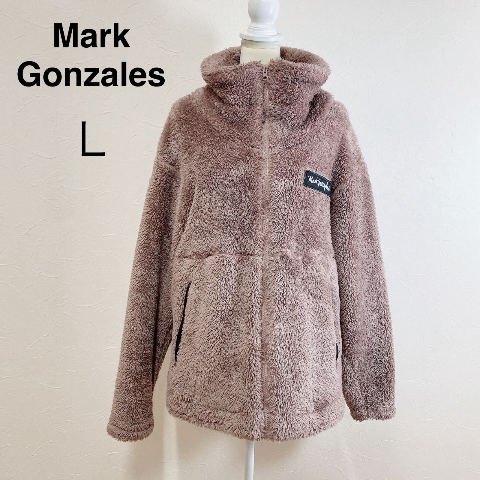 Mark Gonzales Lulu Arnie 別注コラボ ハイネックフリースボアブルゾン ボアジャケット ピンク ユニセックス ブルゾン オーバーサイズ L - メルカリ