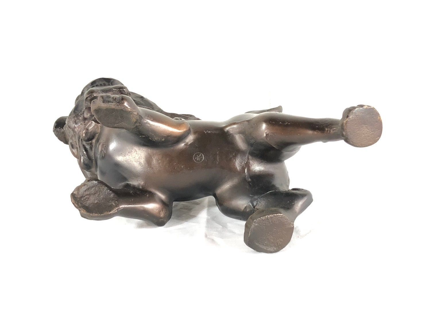 オブジェ】高岡銅器 魔を払い福を呼ぶ唐獅子『玉獅子 中』鉄製 彫像 し