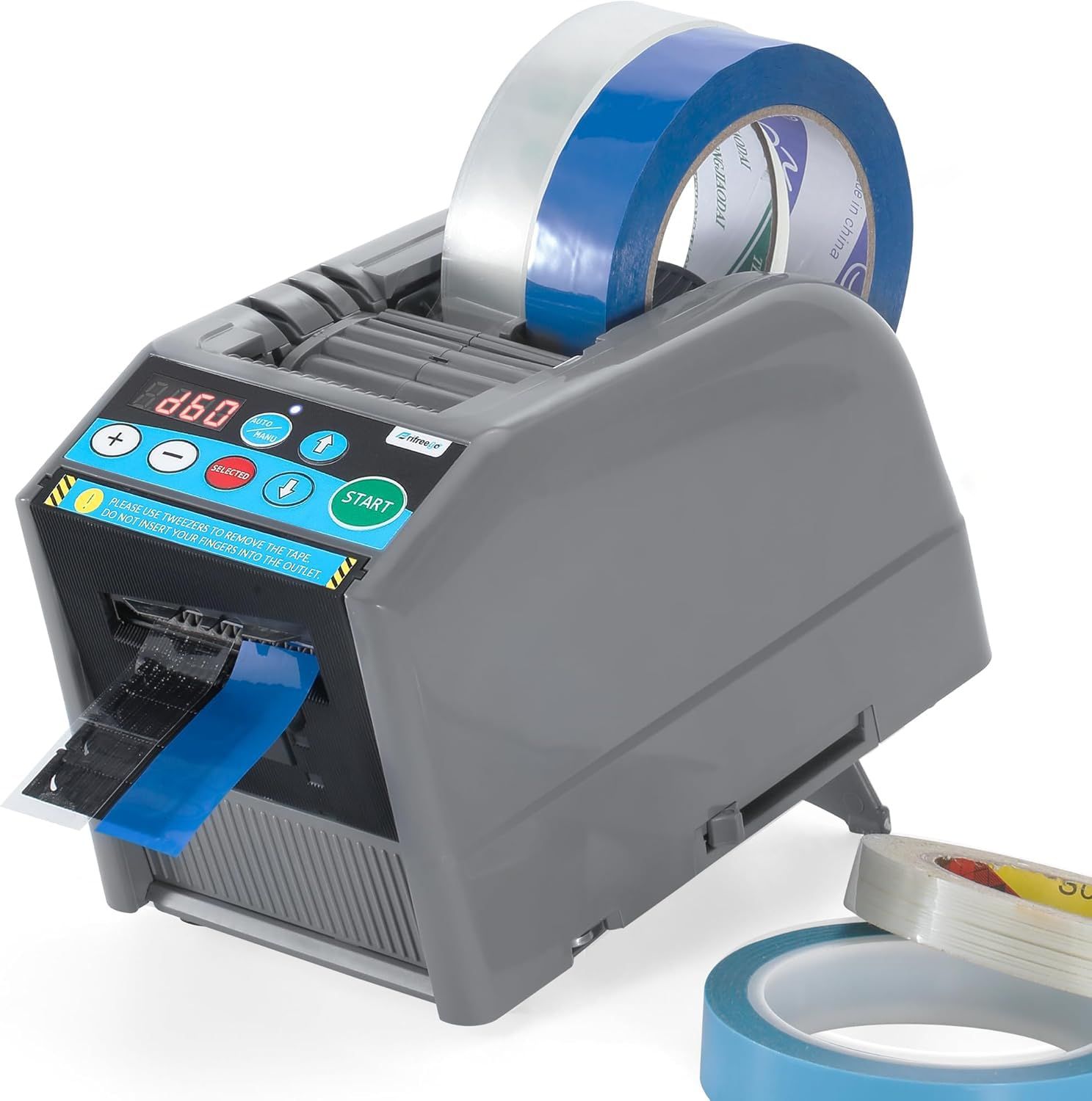 電動テープカッター 自動テープカッター 最大切断長さ999 mm 長さ設定 適用テープ幅6 60 自動 手動モード 物流 保管 梱包用品 工場 業務用