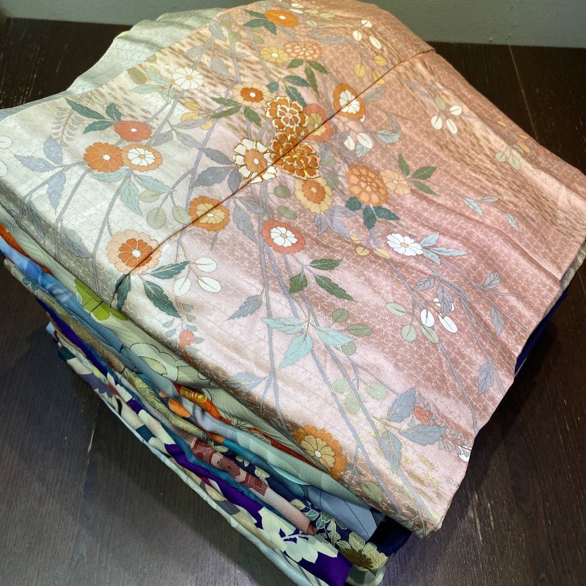 まとめ売り】正絹訪問着14枚 リメイク素材 ハンドメイド向け - メルカリ