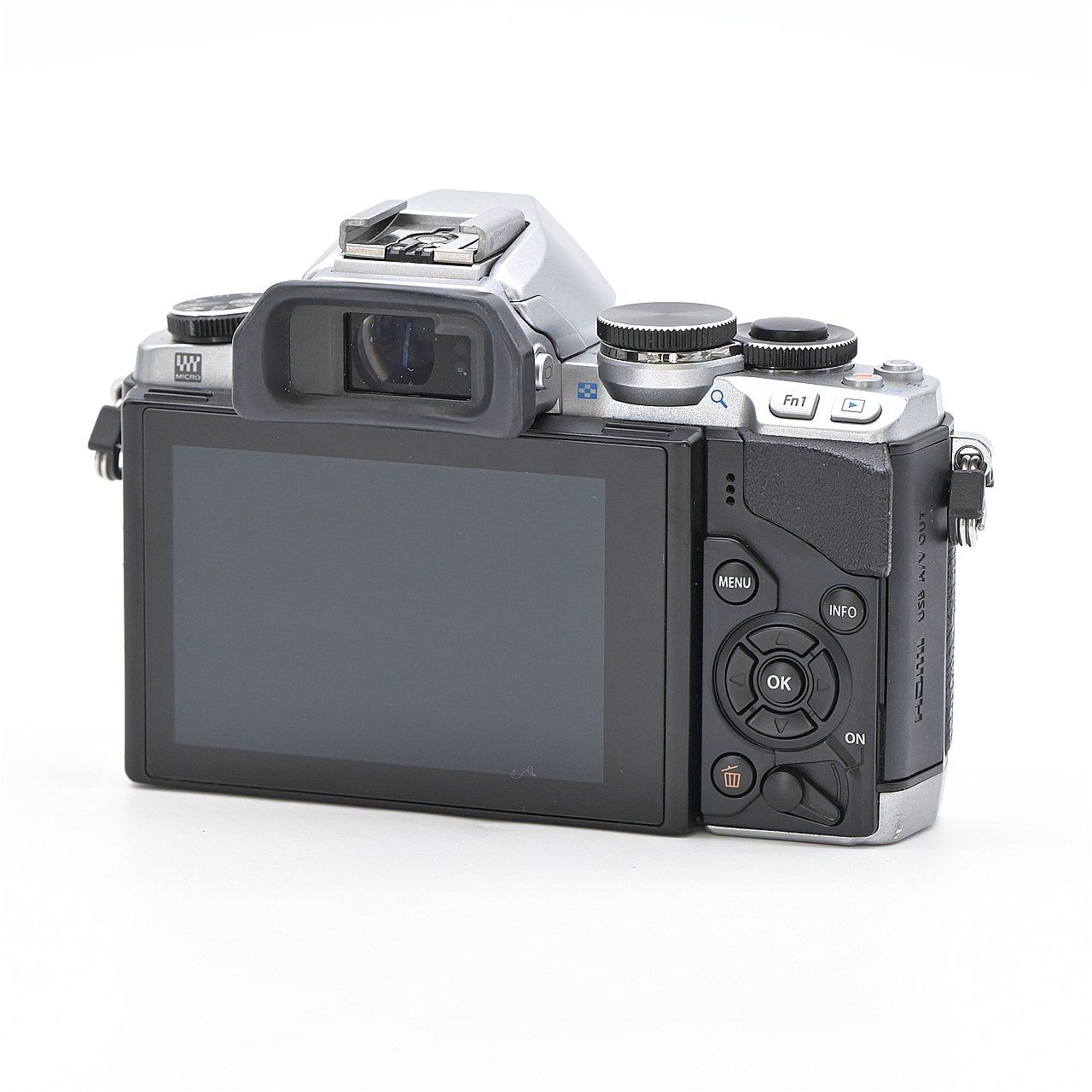 シルバー ミラーレス一眼レフカメラ