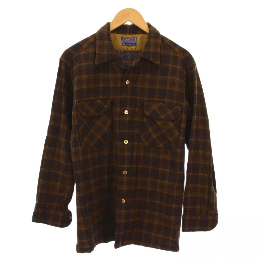PENDLETON ペンドルトン 60sウールチェックシャツ ブラウン PENDLETON ペンドルトン ヴィンテージ 60s Board Shirt ボード シャツ