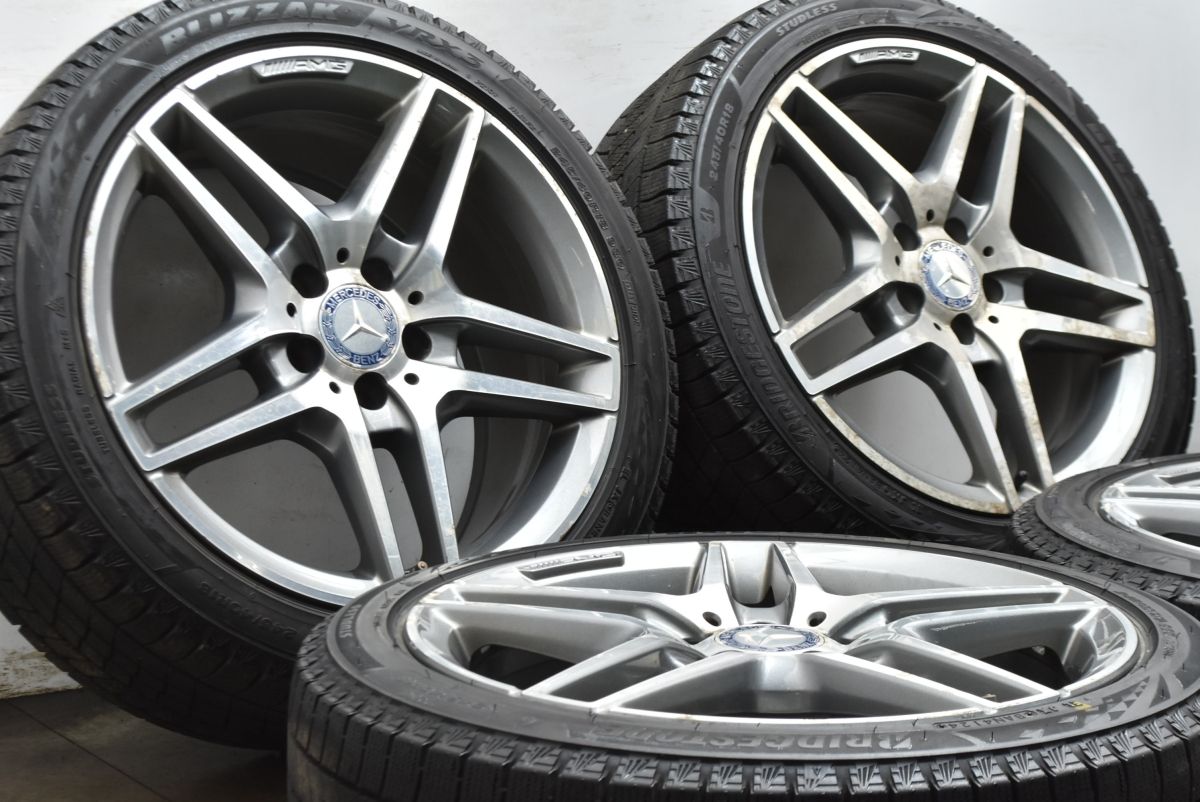 2025年製 バリ溝 メルセデスベンツ W 212 Eクラス AMG 18 in 8.5 J 48 PCD 112 ブリヂストン ブリザック VRX 3 245|40 R
