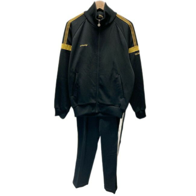 adidas ジャージセットアップ 80 s 80年代 トラックジャケット トラックパンツ 上下セット トラックライン ウエストゴム ワンポイント ブランドロゴ トレフォイル 刺しゅう デサント製 TAD-9 T 日本製 スポーツ 古着