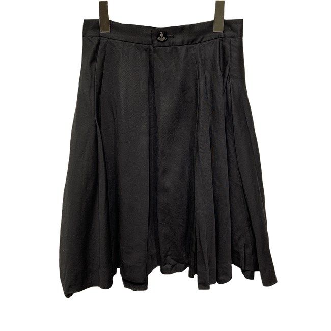 Vivienne Westwood スカート ひざ丈 ショート プリーツ 無地 バックジップ 日本製 古着
