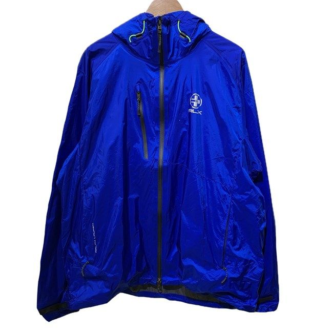 RALPH LAUREN ナイロンジャンパー アウター フード フルジップ 無地 ワンポイント ブランドロゴ プリント フロントポケット オーバーサイズ 古着