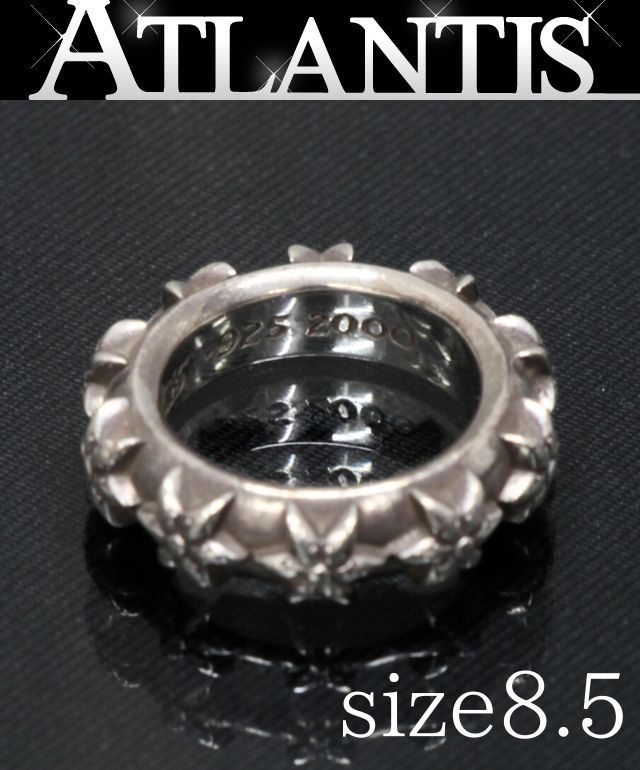 CHROME HEARTS クロムハーツ スターバンド リング 指輪 メンズ シルバー SV 925 約8.5号 101727