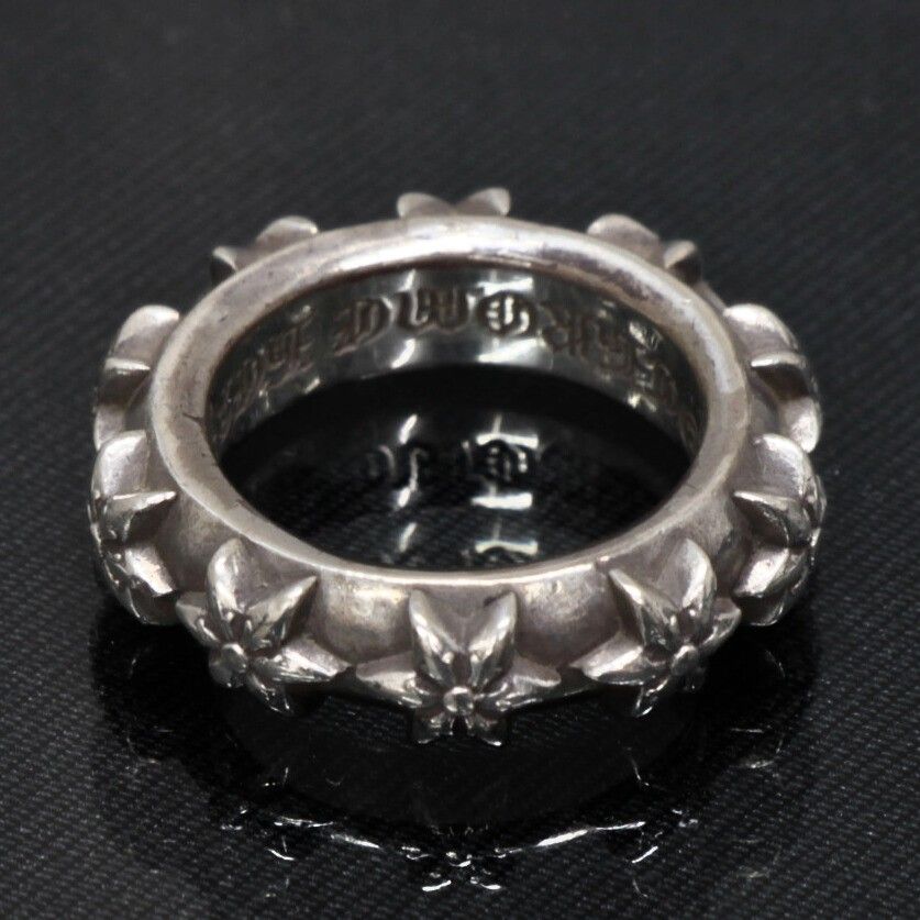 CHROME HEARTS クロムハーツ スターバンド リング 指輪 メンズ シルバー SV 925 約8.5号 101727