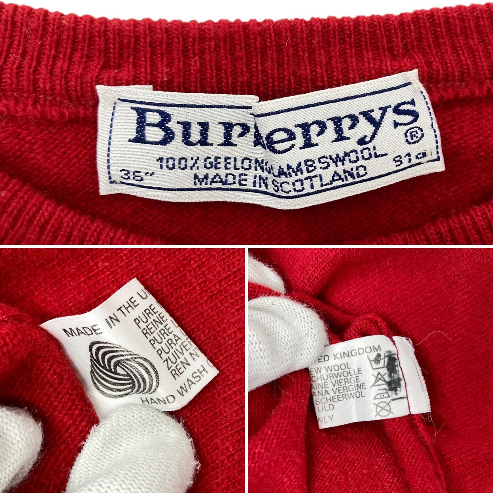 BURBERRYS (バーバリーズ) スコットランド製 ヴィンテージ 90s 白タグ 