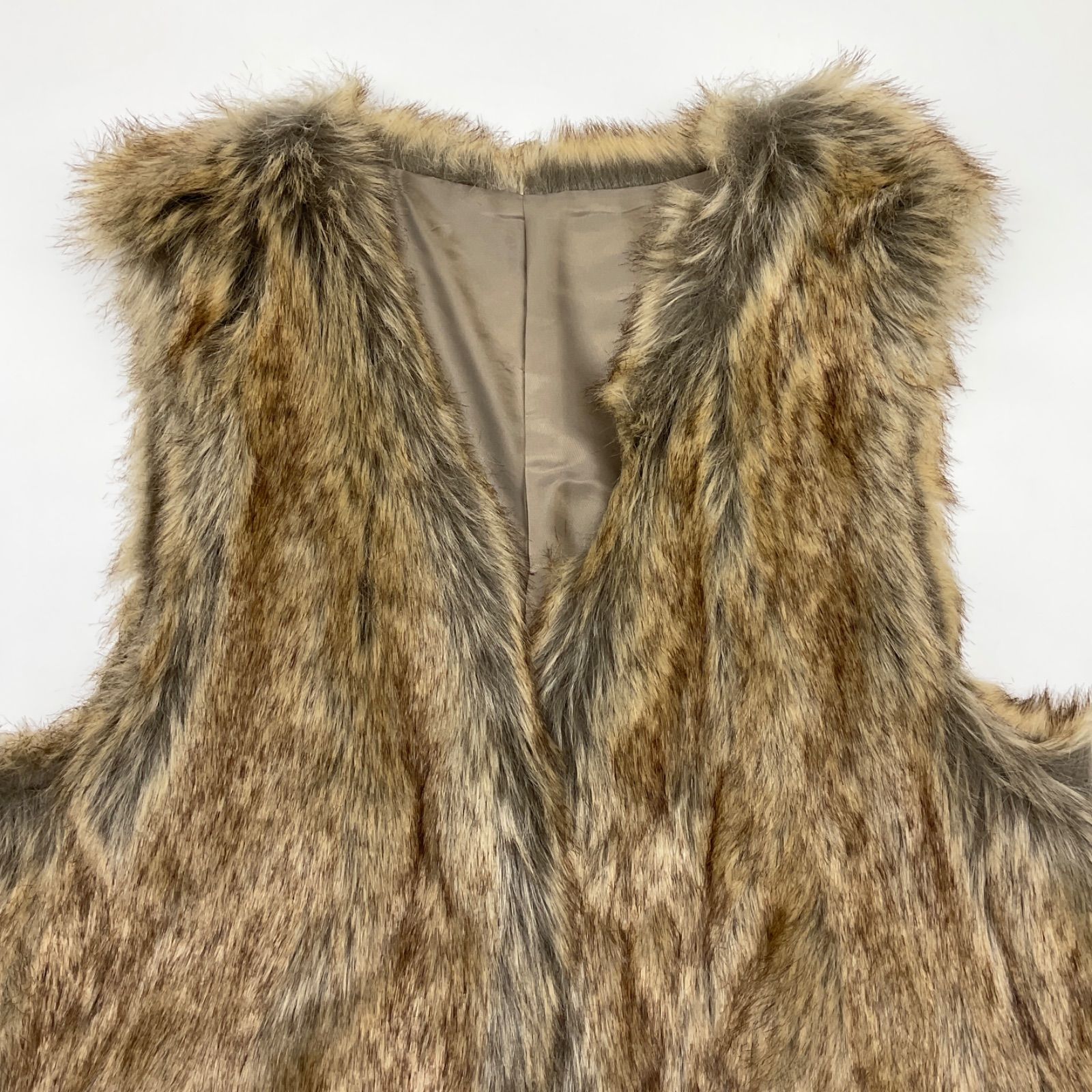 Plage プラージュ エコファーベスト フェイクファー ロングベスト