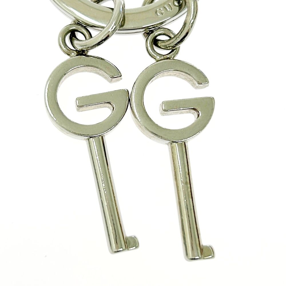き GUCCI グッチ メタル Gロゴ 鍵 キーリング キーホルダー シルバー 525820