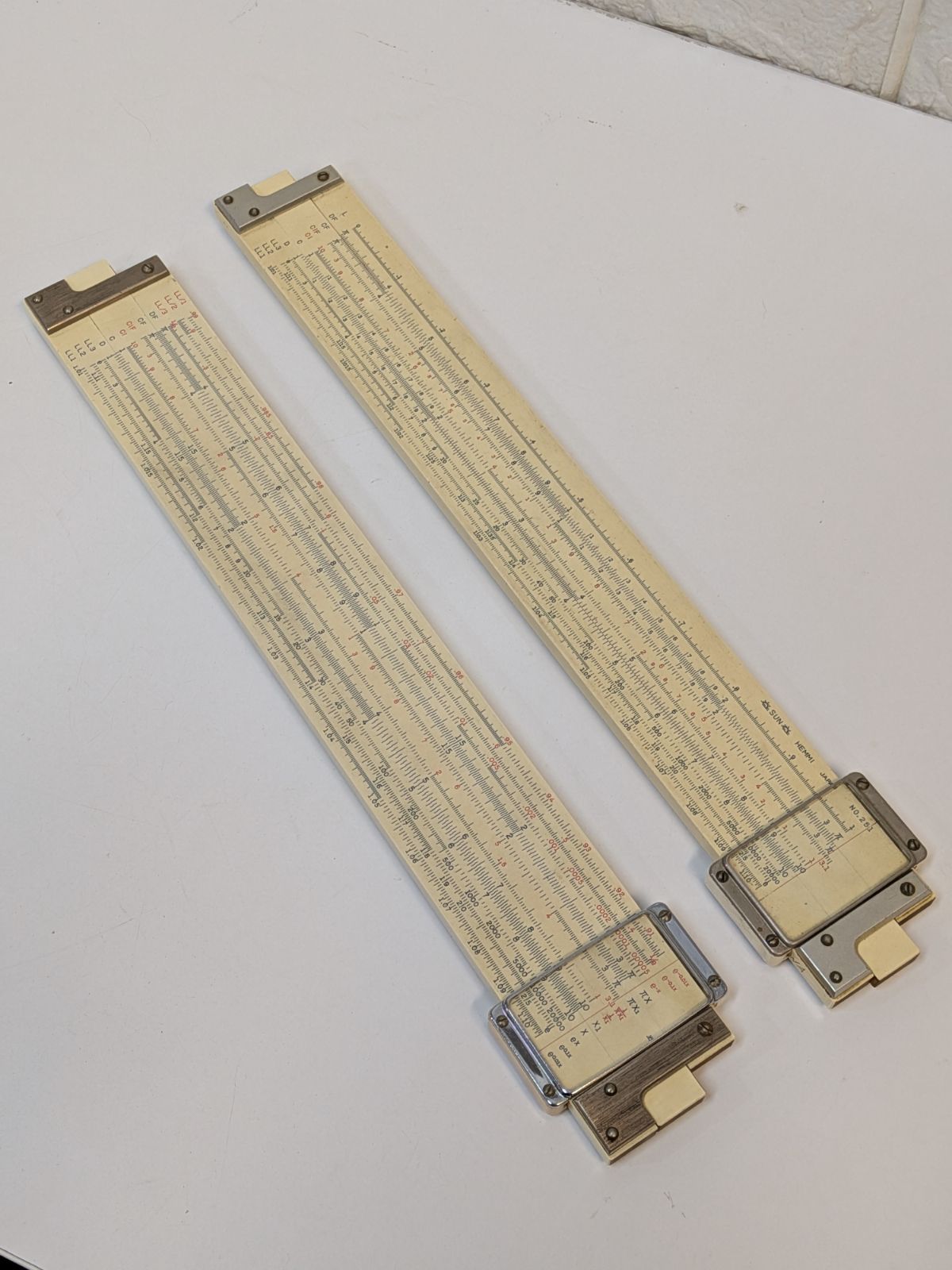 セット HEMMI 計算尺 No.260 No.251 スライドルール ヘンミ 昭和レトロ