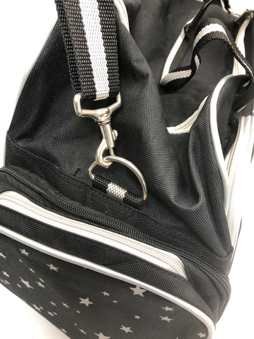 pom ponette ポンポネット ナルミヤ 旅行 大容量 両サイドポケット ボストン バッグ 黒 ◎レディース プリーツ くすみカラー