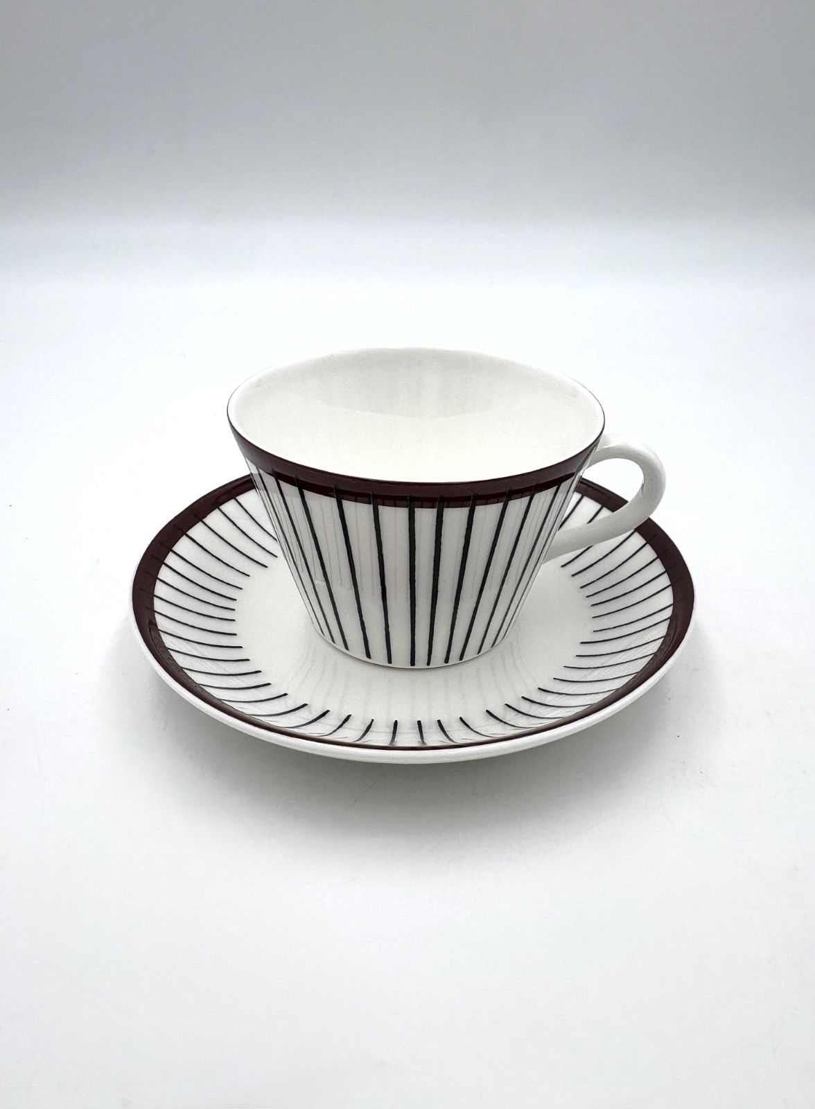 ♥保管品 GUSTAVSBERG Spisa Ribb グスタフスベリ 北欧ヴィンテージ スピサリブ コーヒーカップ＆ソーサー
