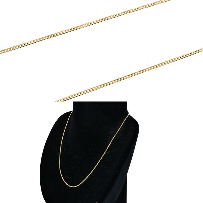 K 18 YG イエローゴールド ネックレス 喜平2面カット 2.2 g 40 cm レディース