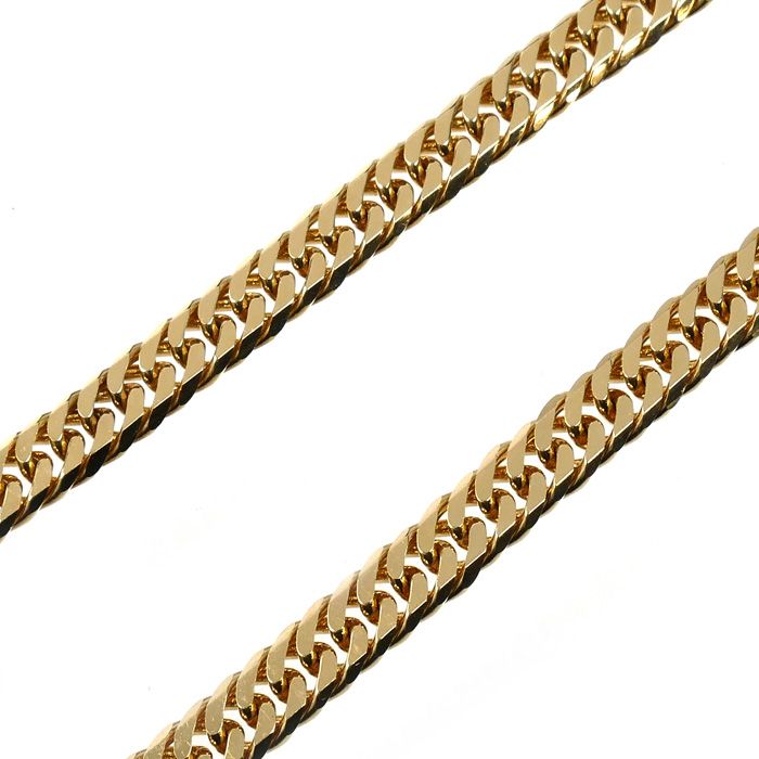 K 18 YG イエローゴールド アンクレット 喜平6面Wカット 10.8 g 20.5～25 cm ユニセックス