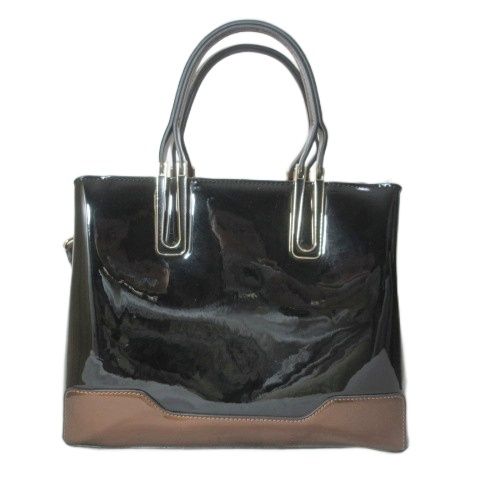 2way トートバッグ ショルダーバッグ エナメル 斜め掛け 鞄 バイカラー