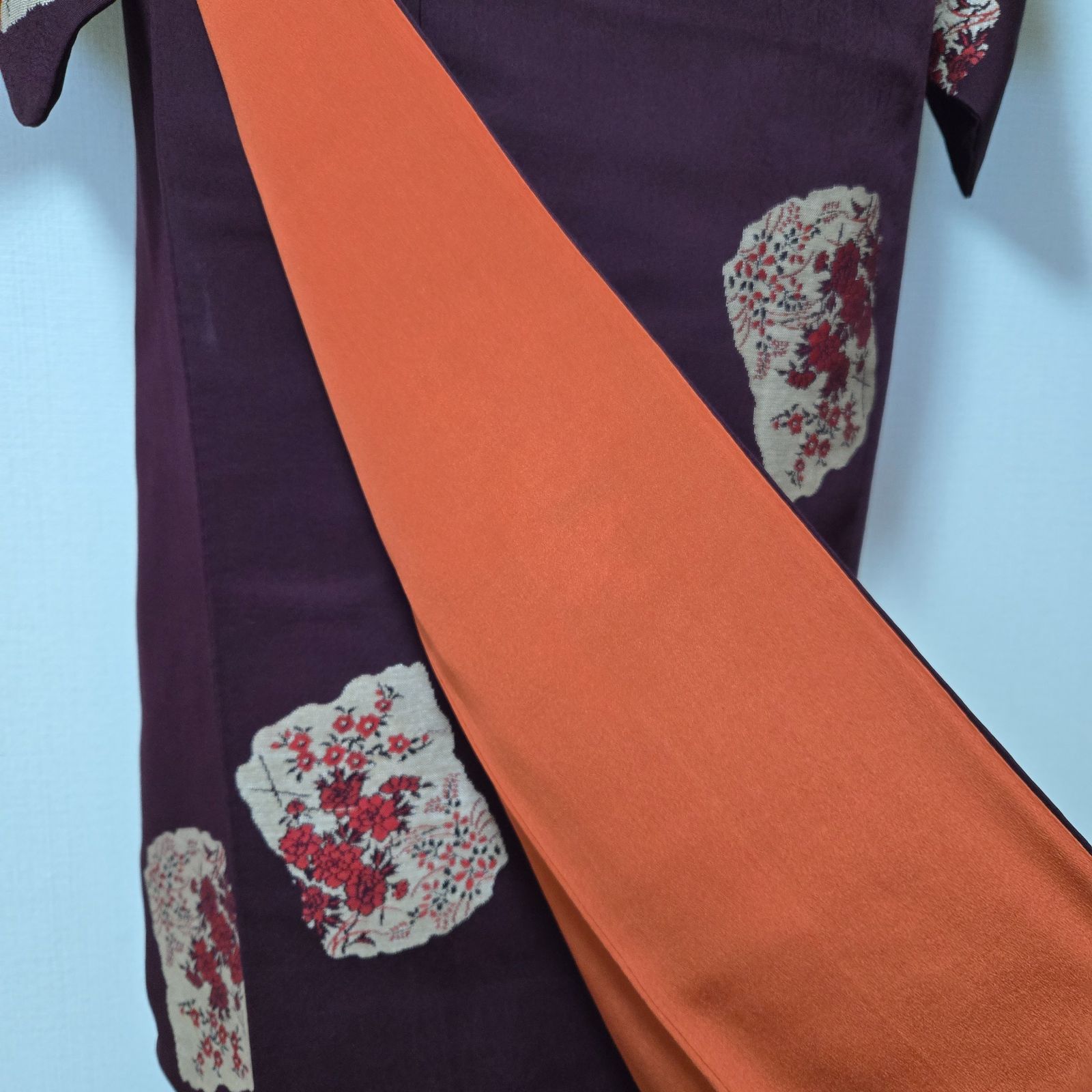 菊 アンティーク お召 名古屋帯 刺繍 - メルカリ