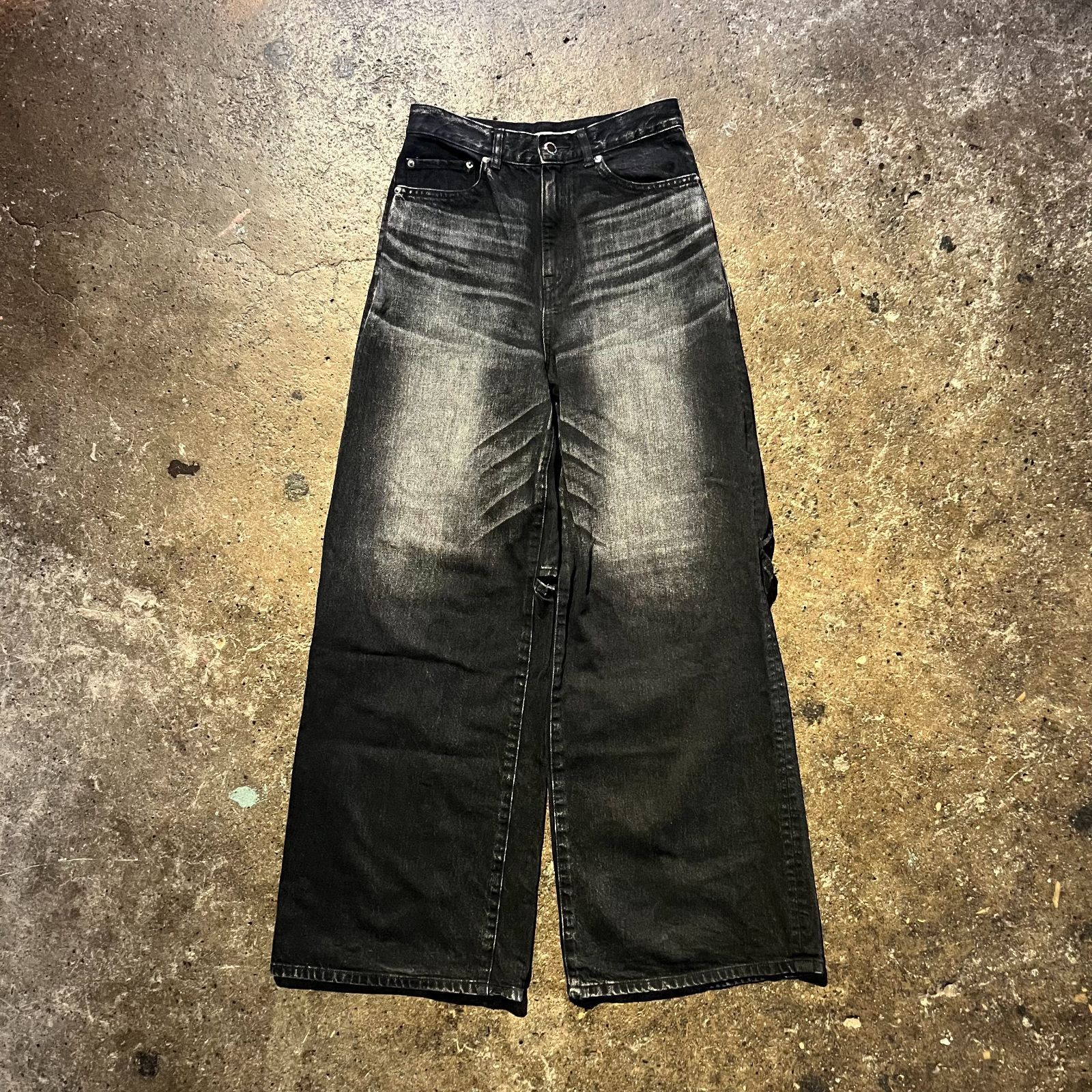 JOHN CUT OUT WIDE PANTS BLACK S ジョンローレンスサリバン カットアウトワイドパンツ ブラック 2 C 017-0325-22