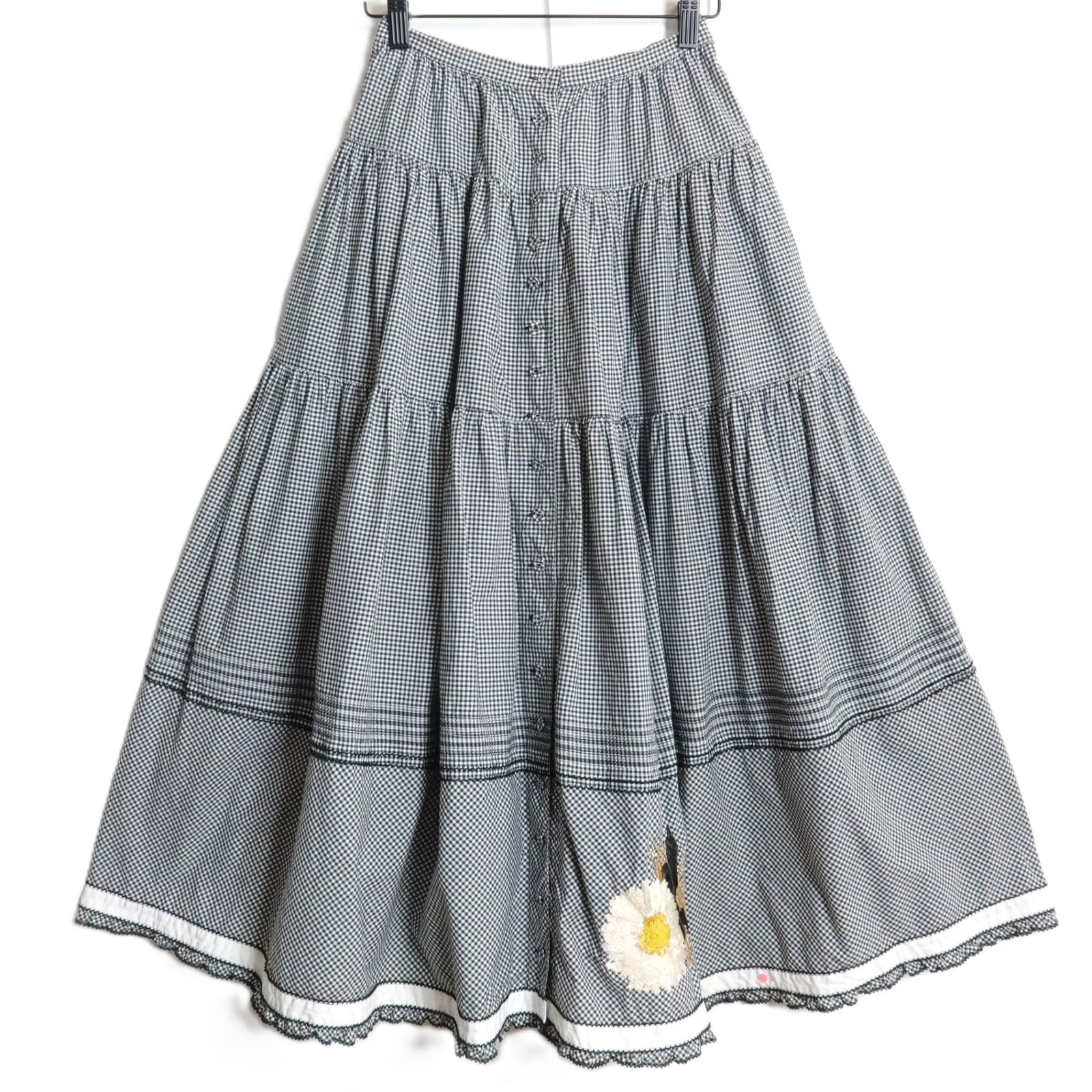 美品】ワンダフルワールド カネコイサオ 黒 フリルノースリーブ 