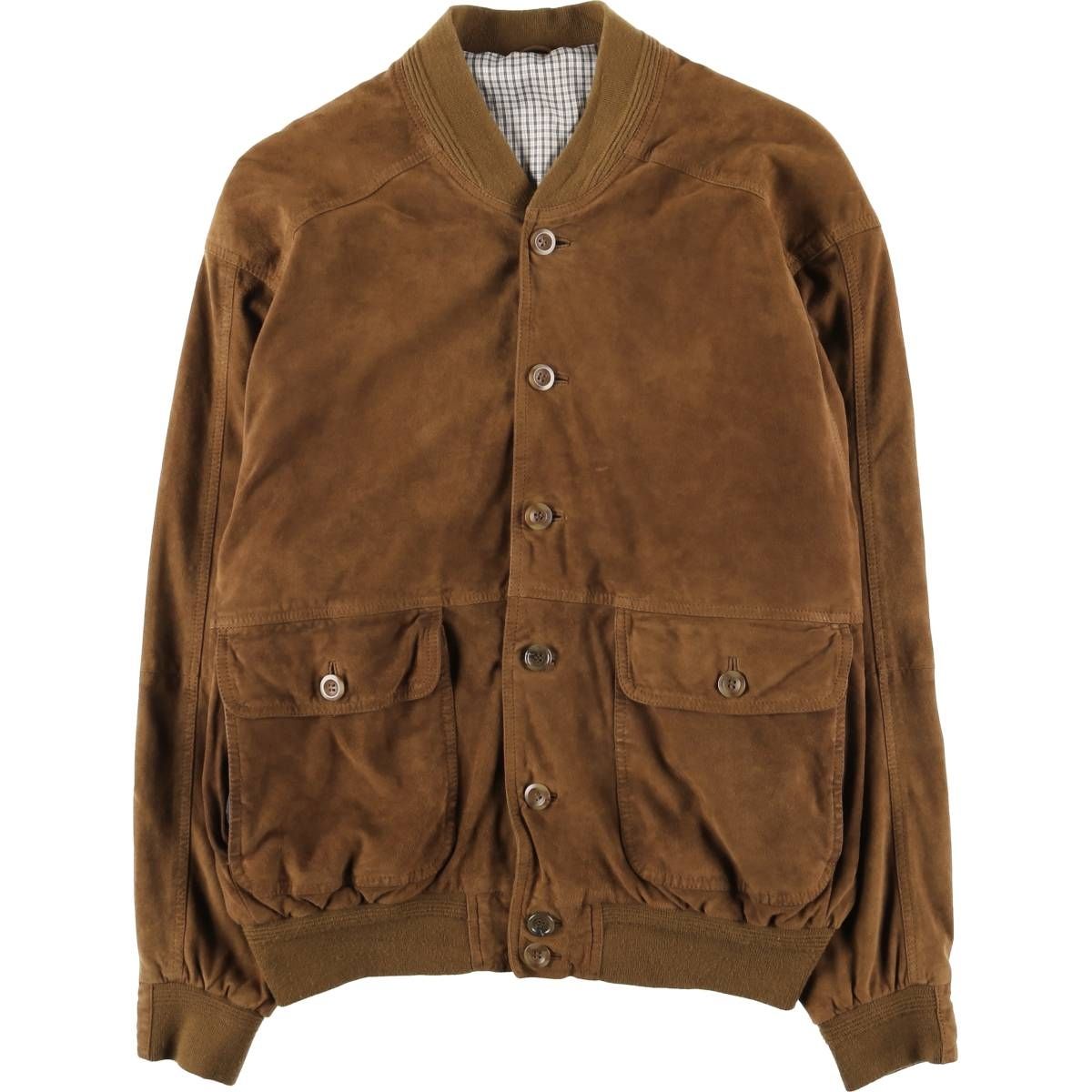 古着 スエードレザーブルゾン メンズL相当|eaa 604575