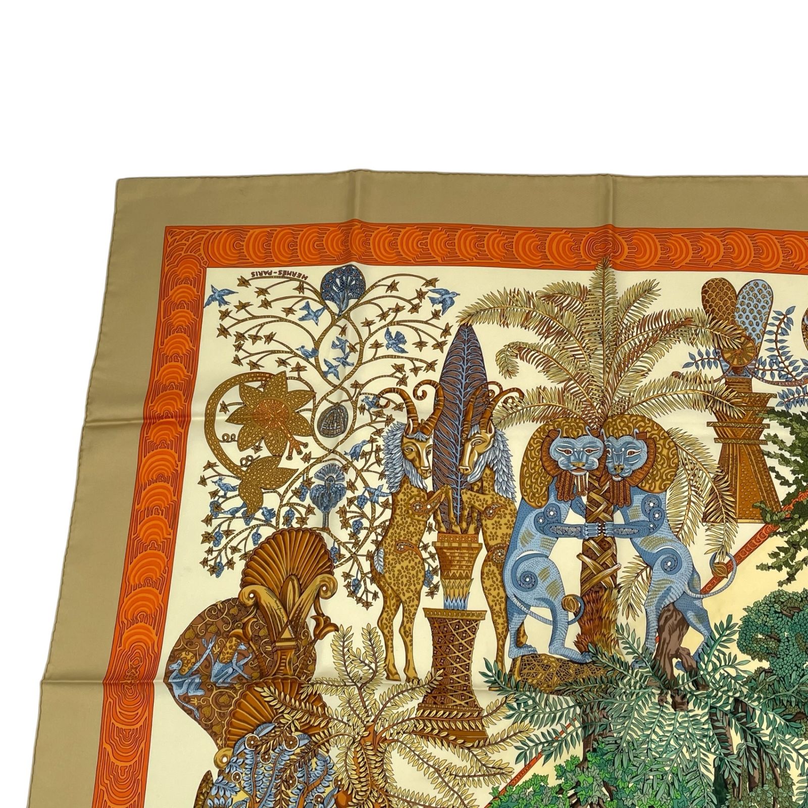HERMES エルメス スカーフ シルク カレ90 Les Legendes de L Arbre 木の伝説 マルチカラー