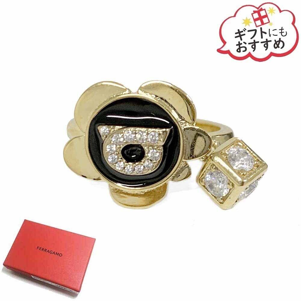 新品 FERRAGAMO フェラガモ 76 0947 ガンチーニ チャームリング 指輪