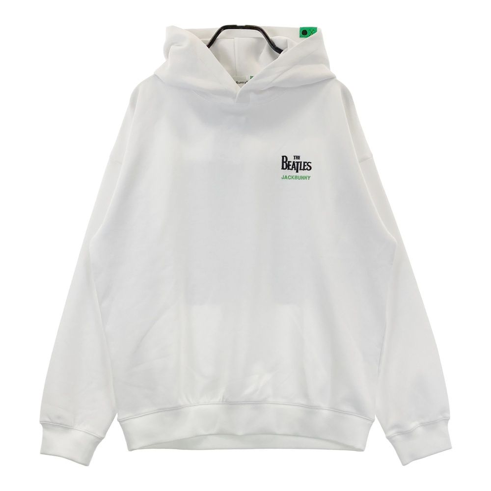 サイズ 5 JACK BUNNY ジャックバニー モデル ×The BEATLES 長袖 スウェット パーカー ホワイト系 ゴルフウェア メンズ ストスト