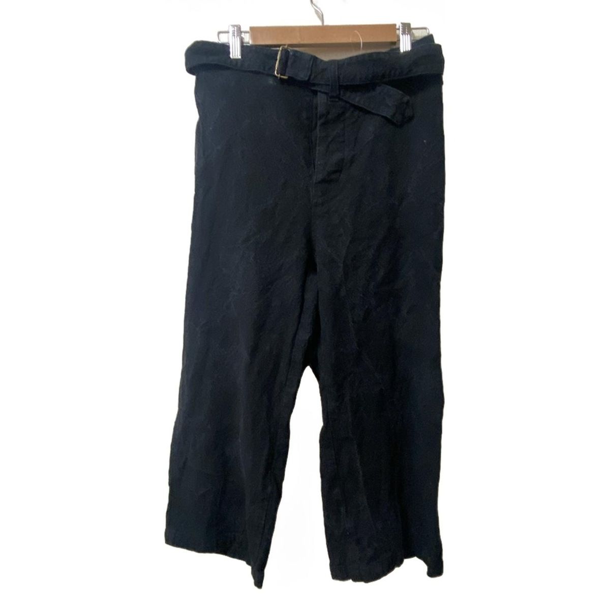 nest Robe ネストローブ パンツ レディース - 黒×ライトグレー フルレングス|ベルト付き