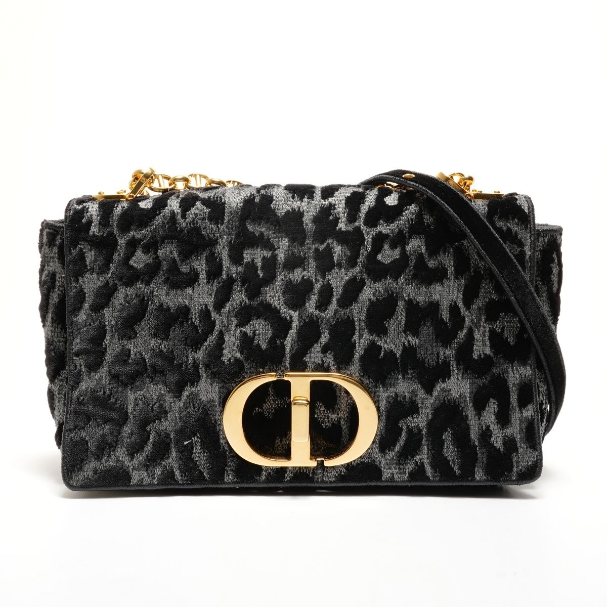 Christian Dior クリスチャンディオール ショルダーバッグ ディオールカロ レオパード チェーン