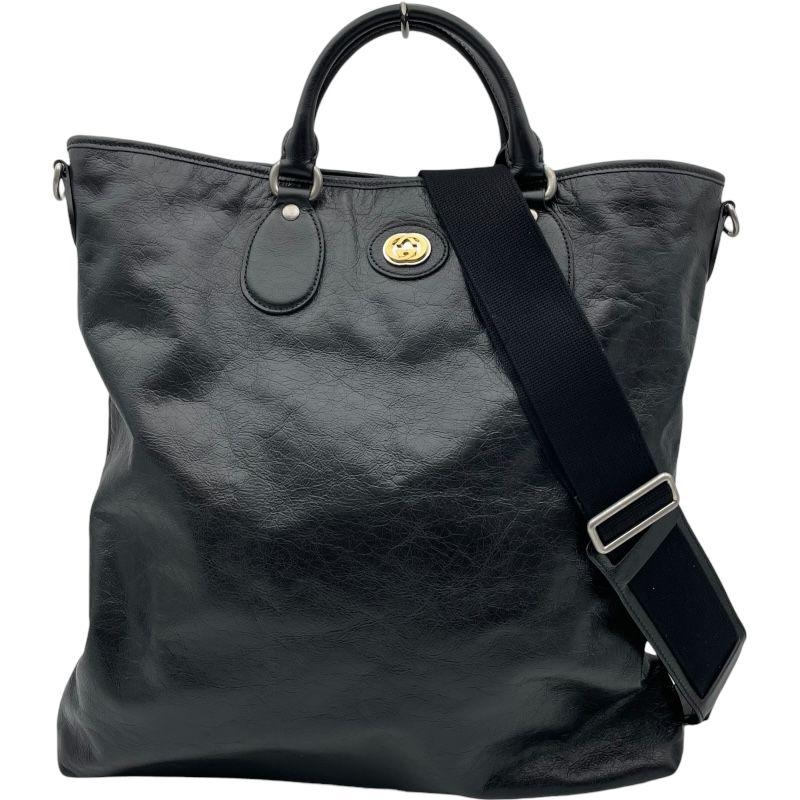 グッチ GUCCI GGマーモント 2 WAY 575821 ブラック レザー レディース ショルダーバッグ