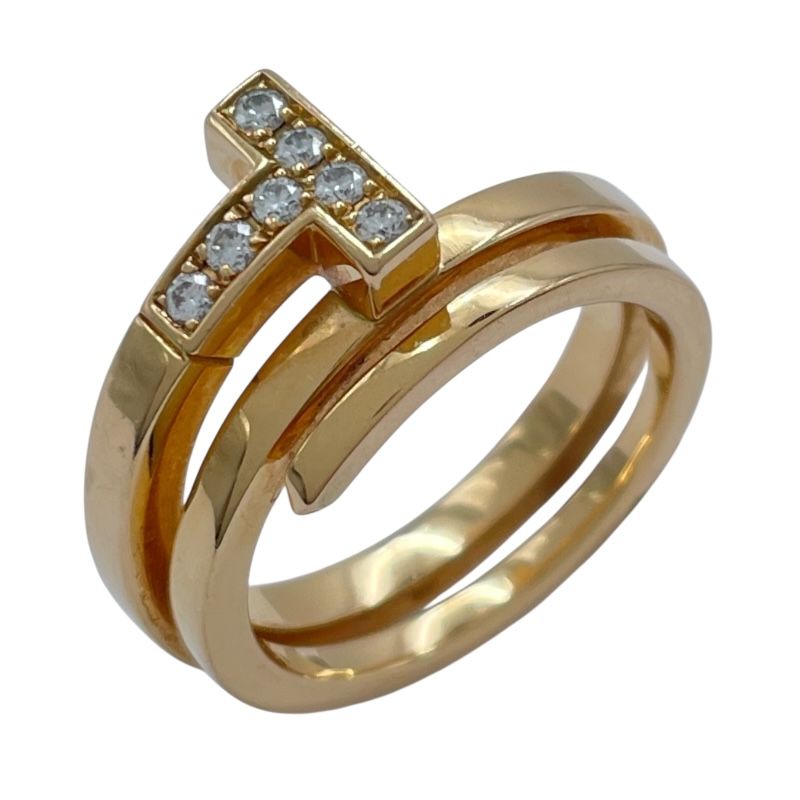 ティファニー TIFFANY＆CO Tスクエアラップリング ピンクゴールド Au 750 ジュエリー