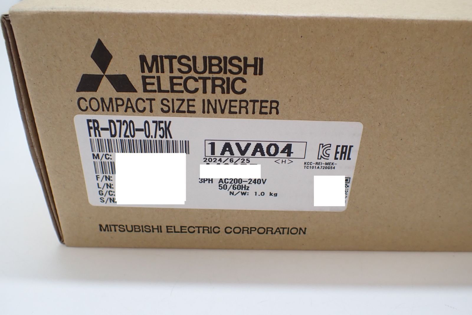 53685 三菱電機 FR D 720 0 75 K 2025年製 インバータ 品