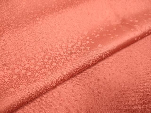  平和屋着物● 上 色無地 霞地紋 紅海老茶色 kh 6 色無地 着物