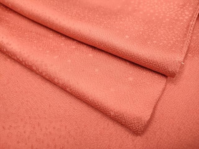 平和屋着物● 上 色無地 霞地紋 紅海老茶色 kh 6