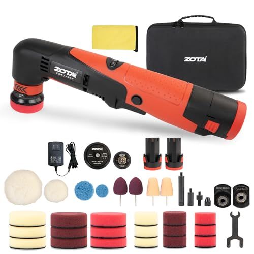 迅速に発送 ZOTA ミニポリッシャー 30 mm|50 mmダブルアクション ポリッシャー コードレス 2800~4500 rpm 六段階スピード調整 ダブルアクション|シングル切替 12 V 2.0 Ahバッテリー 付属 PSE認証 充電式 収 892 a 51 ef