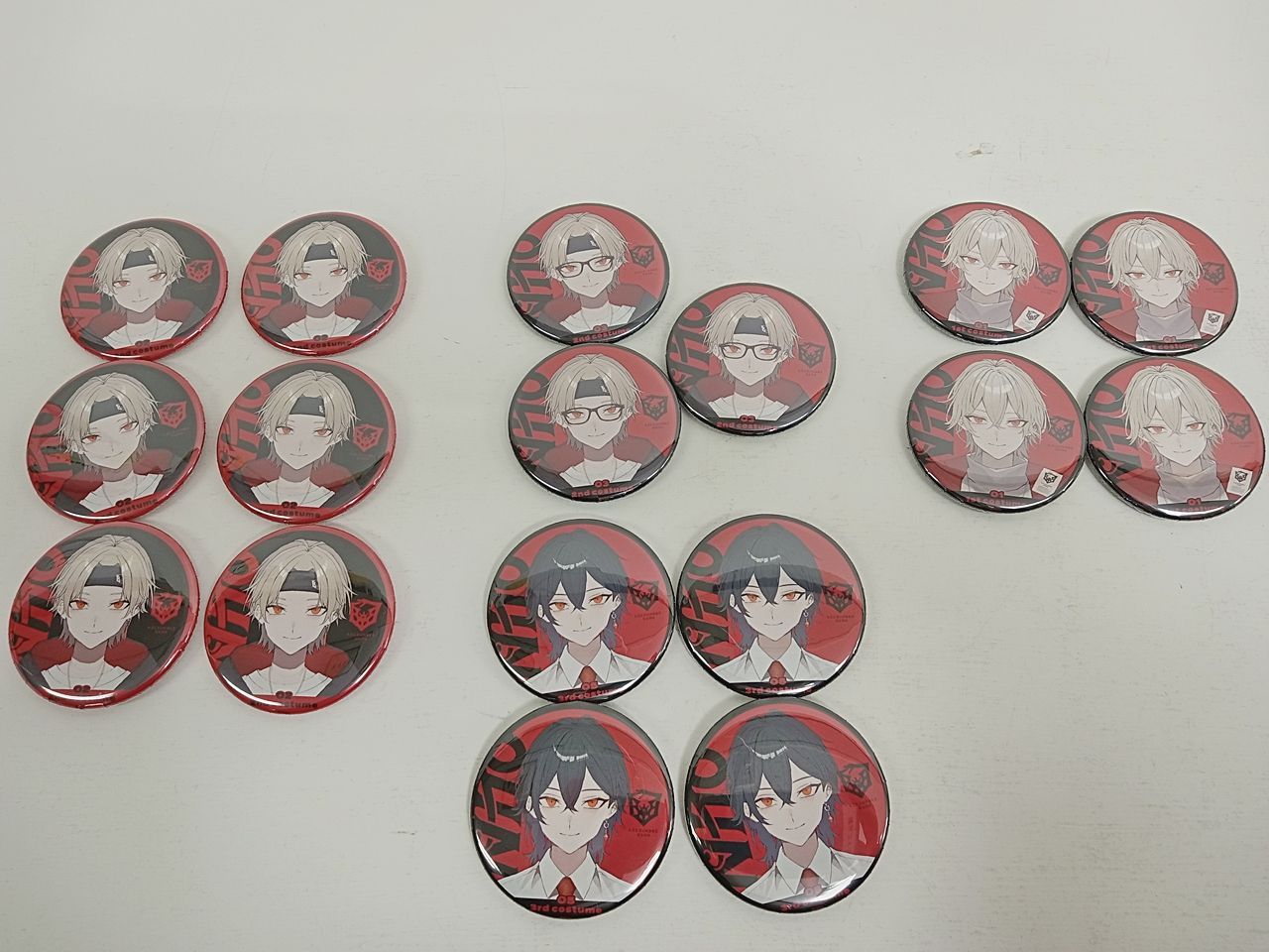 弐十 Nito VTuber 缶バッジ 1 st 2 nd 01 3 rd costume 計 まとめ売り MB-6534