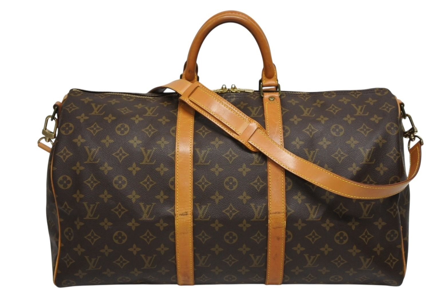 LOUIS VUITTON ルイヴィトン キーポル バンドリエール50 ボストンバッグ M 41416 モノグラム PVC レザー 4 b 011325
