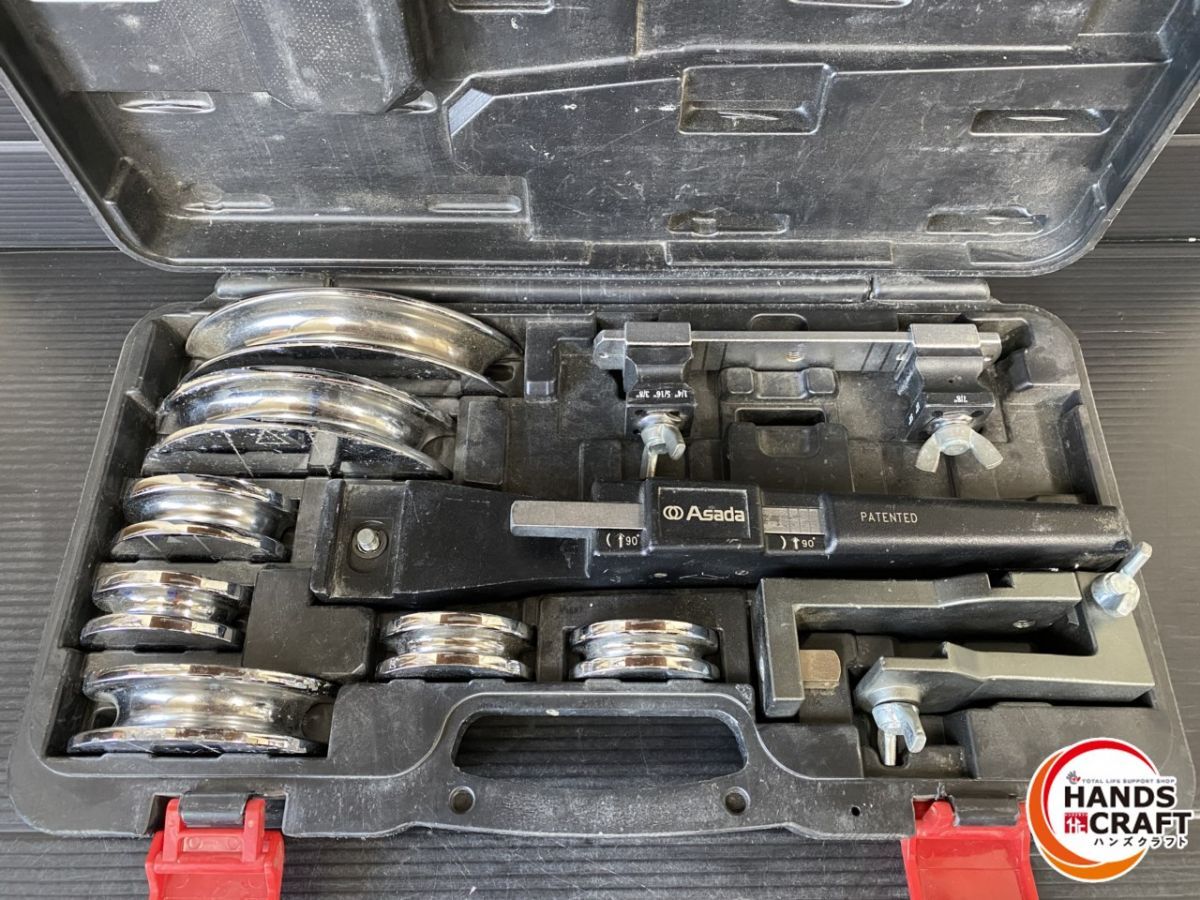 ▼【中古】アサダ　CT202　手動ベンダー　ヘッド×7　ケース付き
