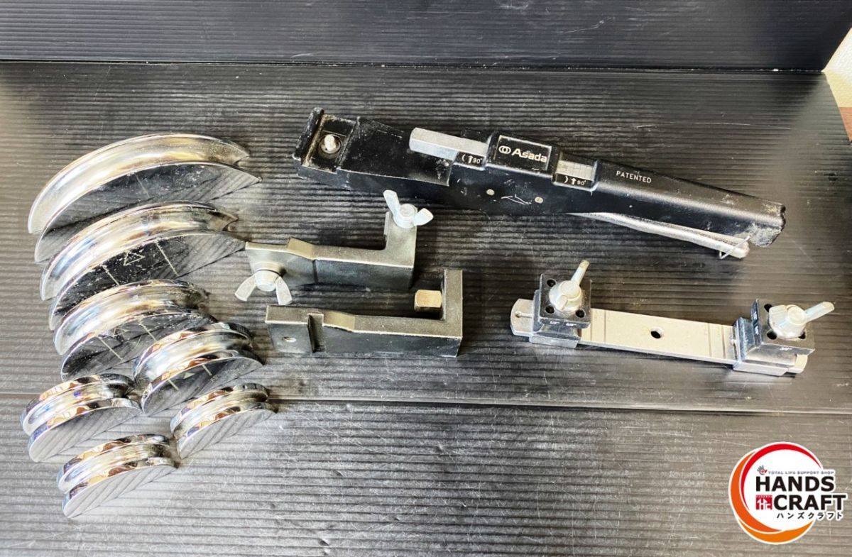 ▼【中古】アサダ　CT202　手動ベンダー　ヘッド×7　ケース付き