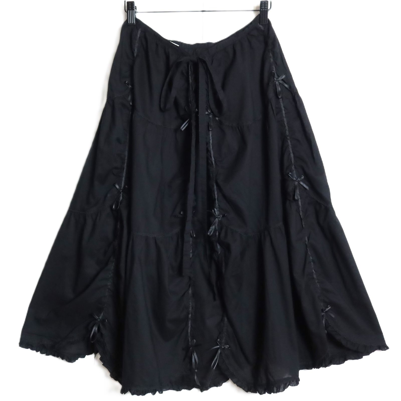 ピンクハウス☆たくし上げ風♪ラップスカート エプロン タブリエ 黒系