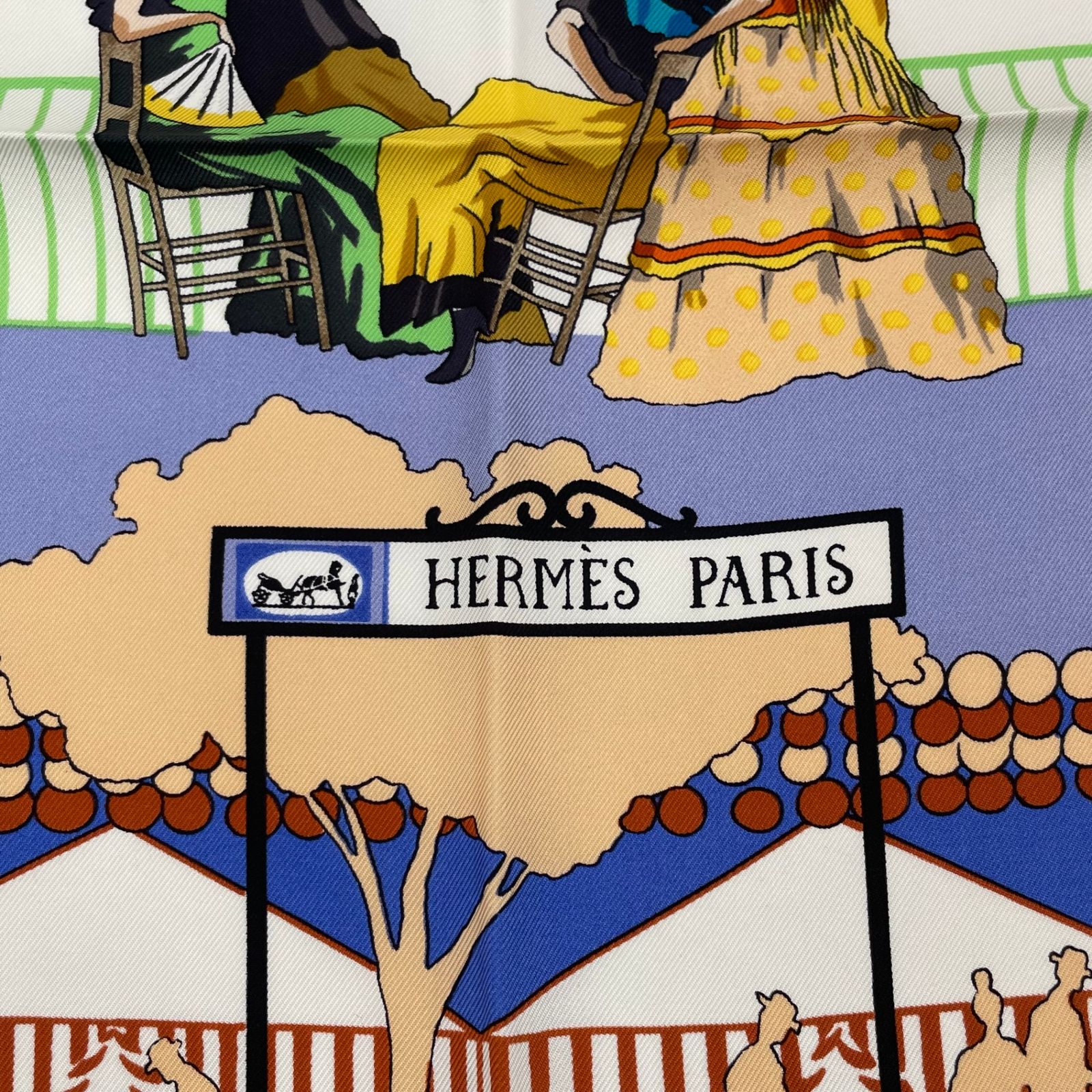 新品同様 HERMES エルメス カレ90 スカーフ 大判 セビリアの休日 FERIA