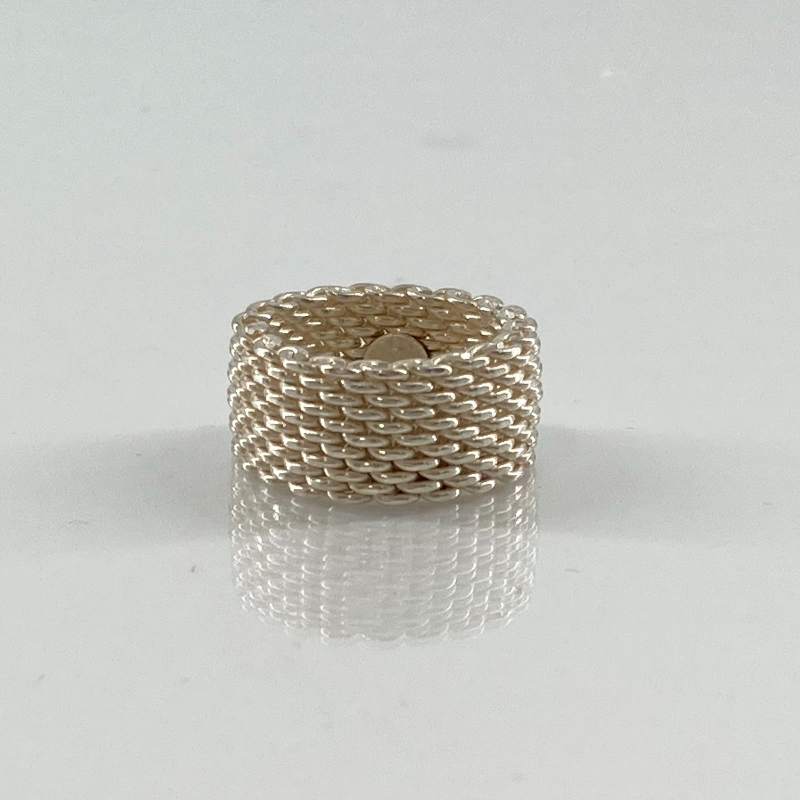 ティファニーシルバー メッシュデザインリング TIFFANY＆CO(ティファニー) サマセット メッシュデザイン リング Ag925
