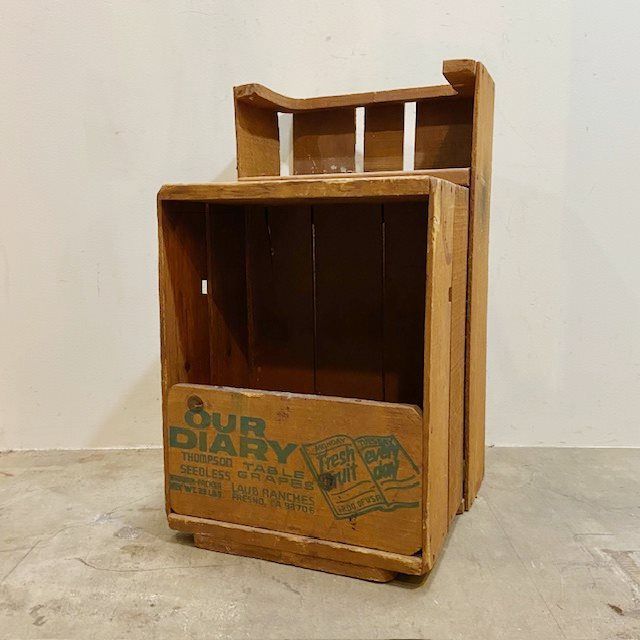 アメリカ ヴィンテージ 木箱 収納 インテリア アメリカン雑貨 ウッドボックス 店舗什器 店舗備品 USA B 5053