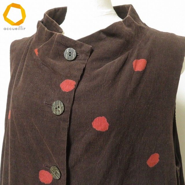 wnc ジウセンソユニコ 慈雨 Sensounico ベスト ジレ チュニック 40 茶