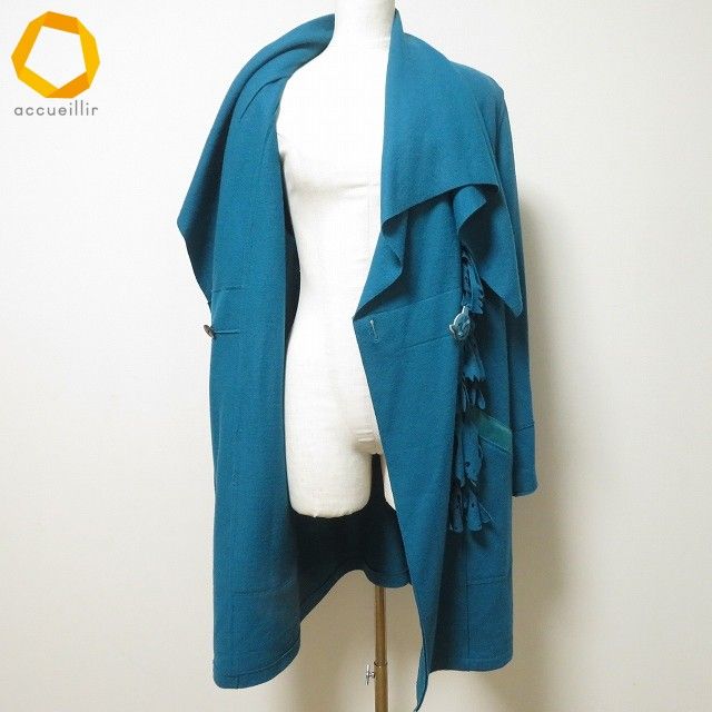 wxc アルベロベロ OLLEBOREBLA コート 青緑 ブタモチーフ フリンジ