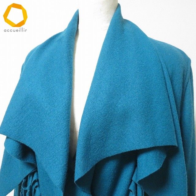 wxc アルベロベロ OLLEBOREBLA コート 青緑 ブタモチーフ フリンジ